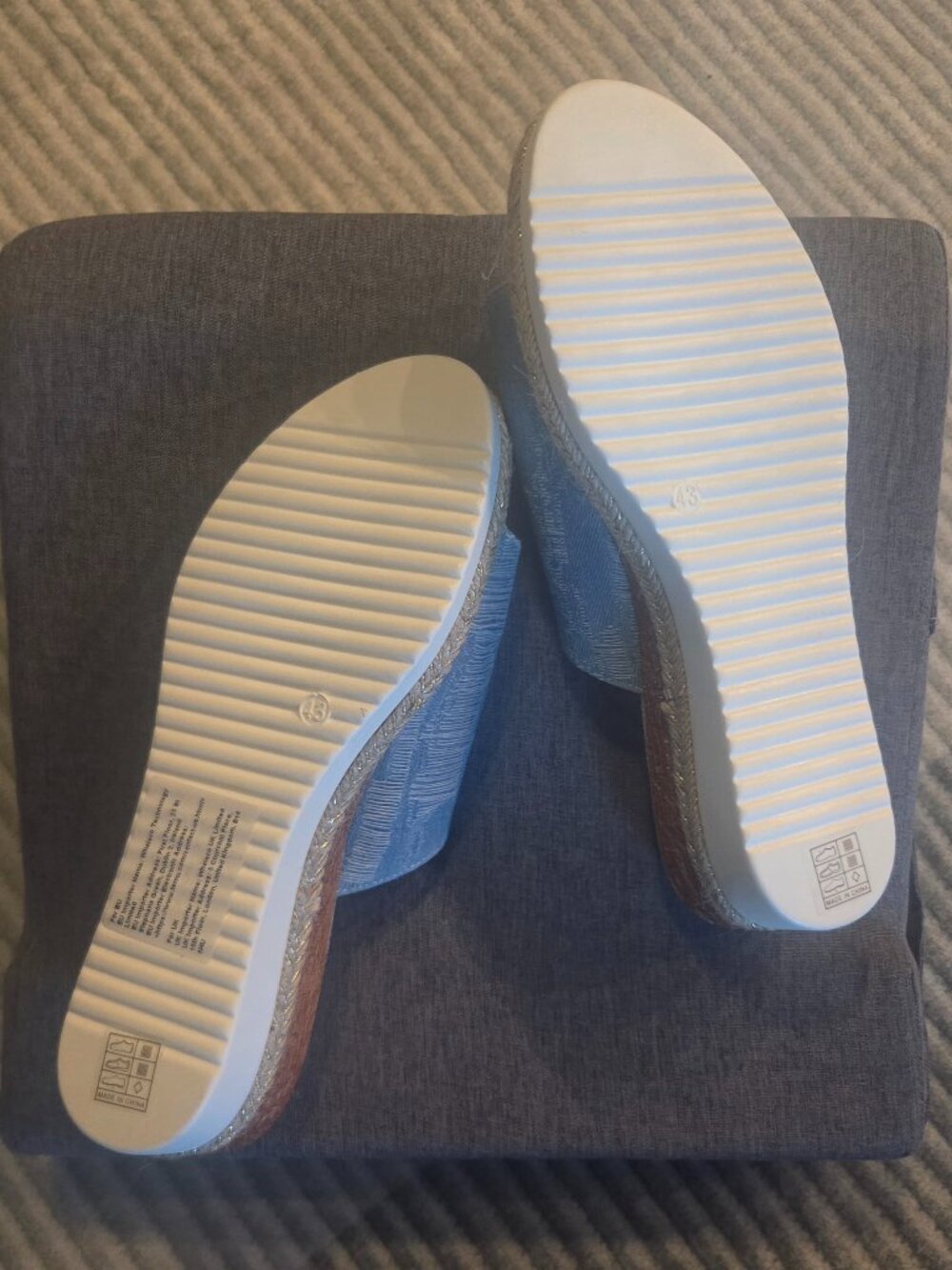 Size eu 43\us 11 Brand new never worn Blue denim wedge sandals